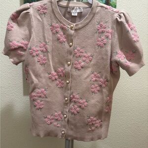 Floral Pink Cardigan
